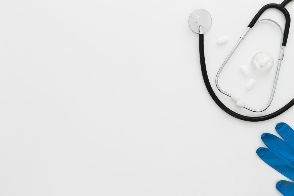 medical desk with stethoscope medical desk with stethoscope